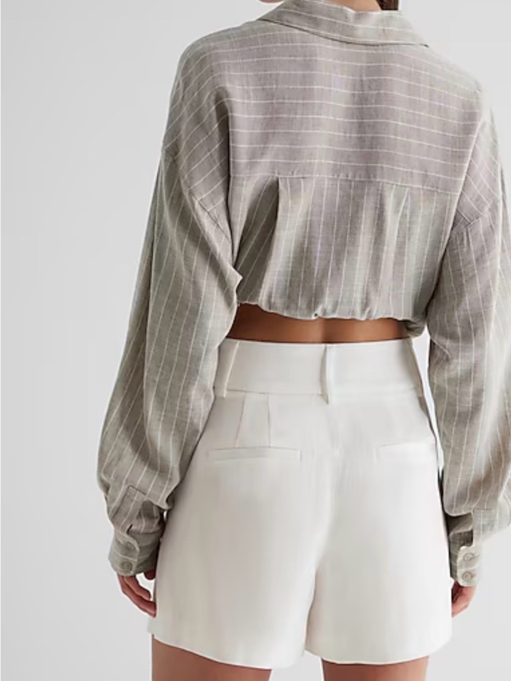 Express White Linen Stylist Shorts - NWOT (Tried On Only!) - Picture 3 of 8